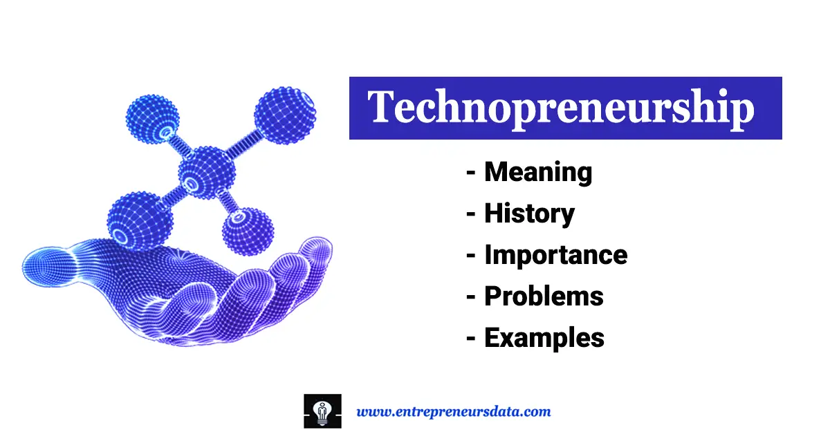 Technopreneurship Meaning, History, Importance, Problems and Examples