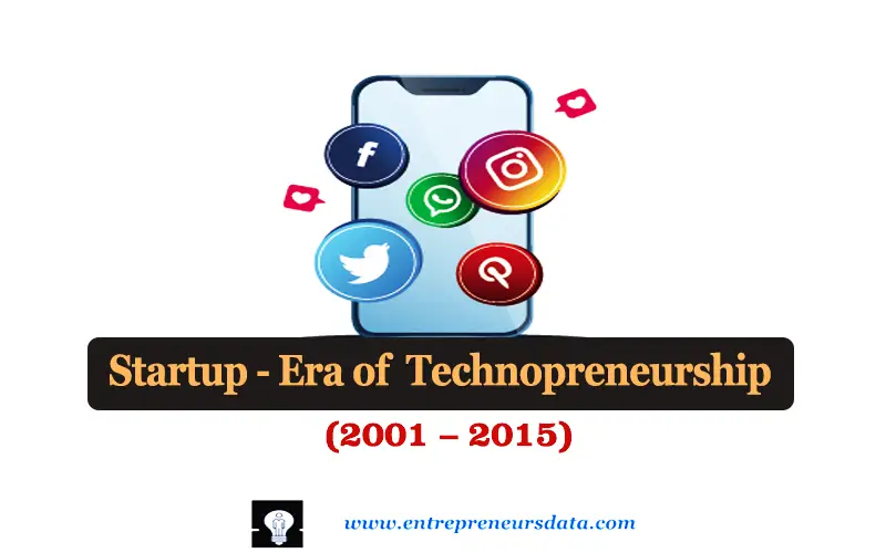 History of Technopreneurship: E- Entrepreneurship to Technopreneurship 3 Startup-Era of Technopreneurship (2001–2015)