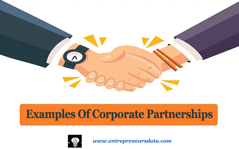 Examples of Corporate Partnerships by entrepreneurs data 