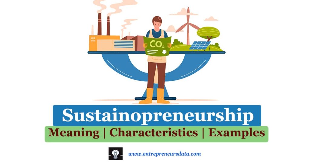 Sustainopreneurship: Meaning, Characteristics & Examples by entrepreneurs data