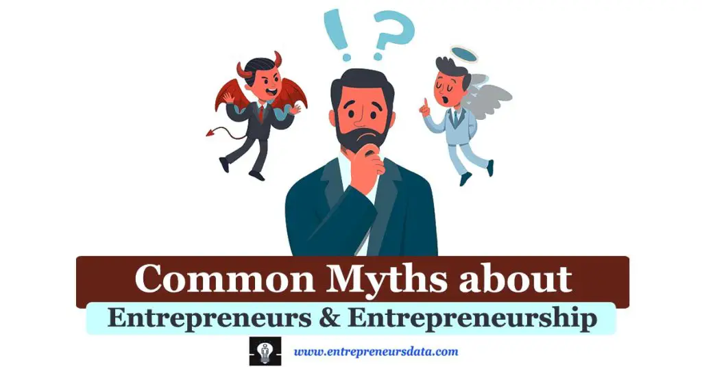 20 Common Myths about Entrepreneurs & Entrepreneurship | Entrepreneurship Myths | Entrepreneurs Myths | Entrepreneurship Myths Examples | Entrepreneurship success Myths