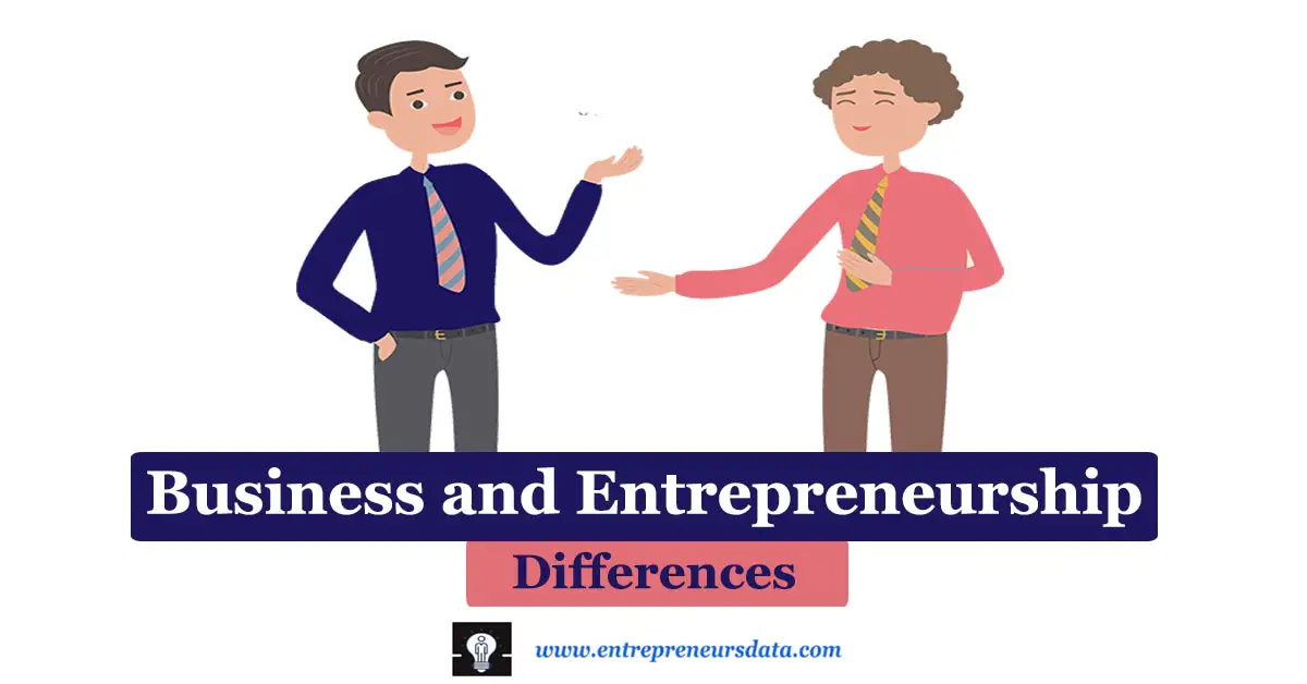 Differences between Business and Entrepreneurship | Business and Entrepreneurship Meaning | Business vs Entrepreneurship Comparison | Difference between business and Entrepreneurship brain